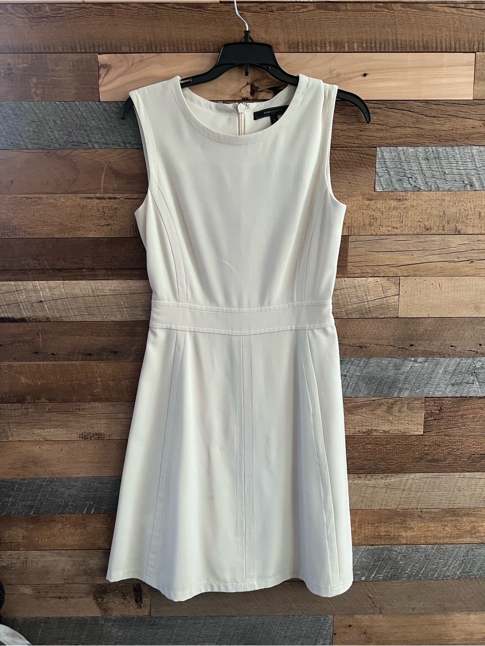 BCBGMAXAZRIA Sleeveless Cream A-Line Dress size 4